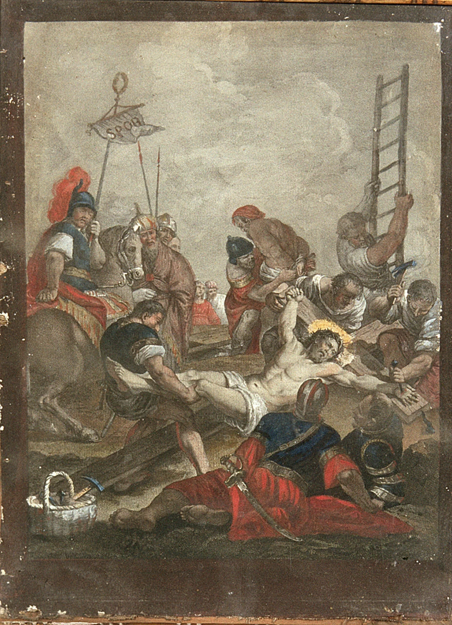 Via Crucis. stazione XI, Gesù inchiodato alla croce